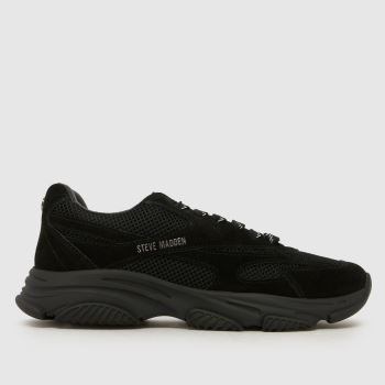 Steve Madden Black Front Row Womens Trainers