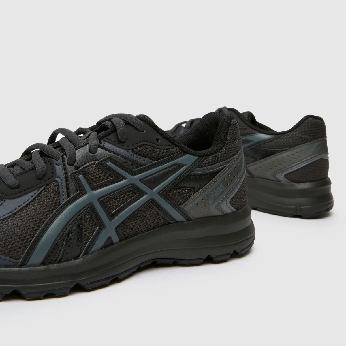 Womens Black & Grey ASICS JOG 100S Trainers | schuh