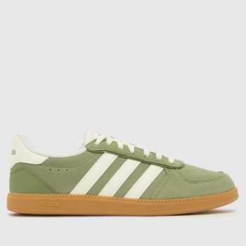adidas White & Green Breaknet Sleek Womens Trainers