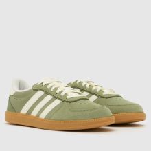 adidas Breaknet Sleek in White & Green adidas Breaknet Sleek,2 of 4