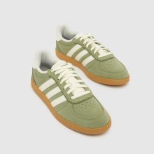 adidas Breaknet Sleek in White & Green adidas Breaknet Sleek,3 of 4