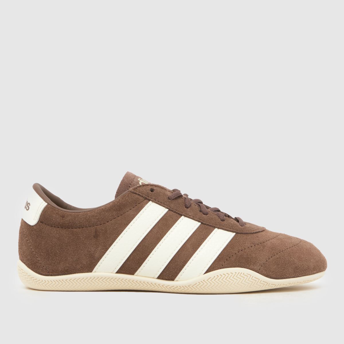 Image of adidas Grand Court Lo Trainers in Brown & White