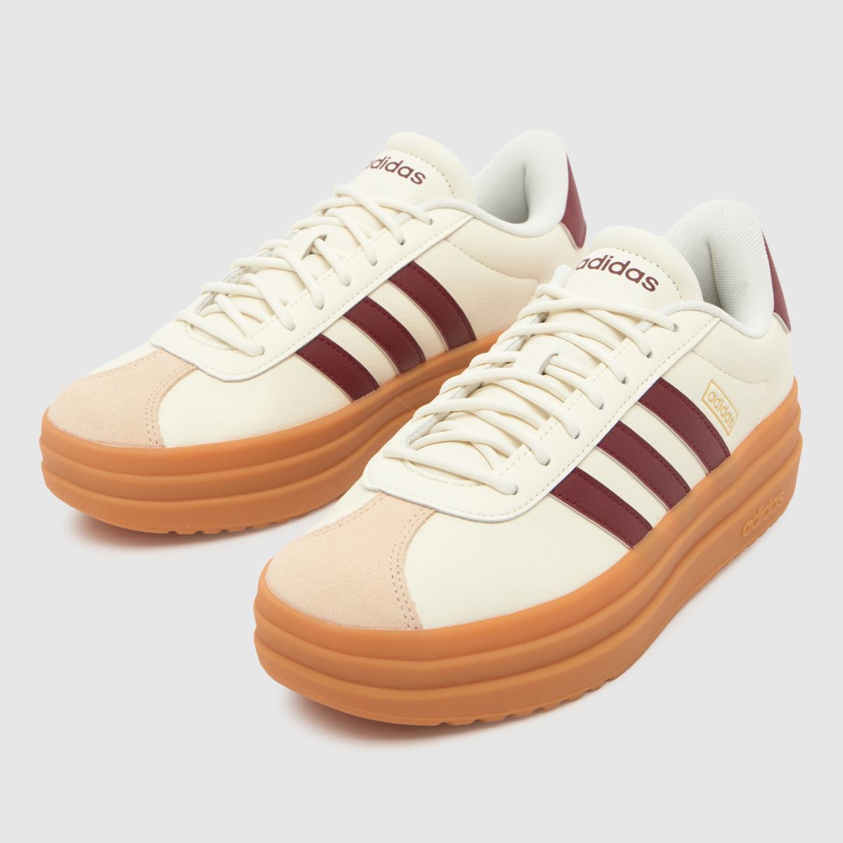 adidas VL Court Bold in White & Burgundy adidas VL Court Bold 4