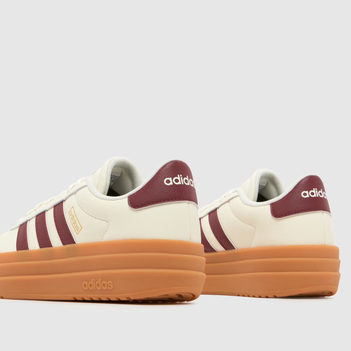 adidas VL Court Bold in White & Burgundy adidas VL Court Bold 7