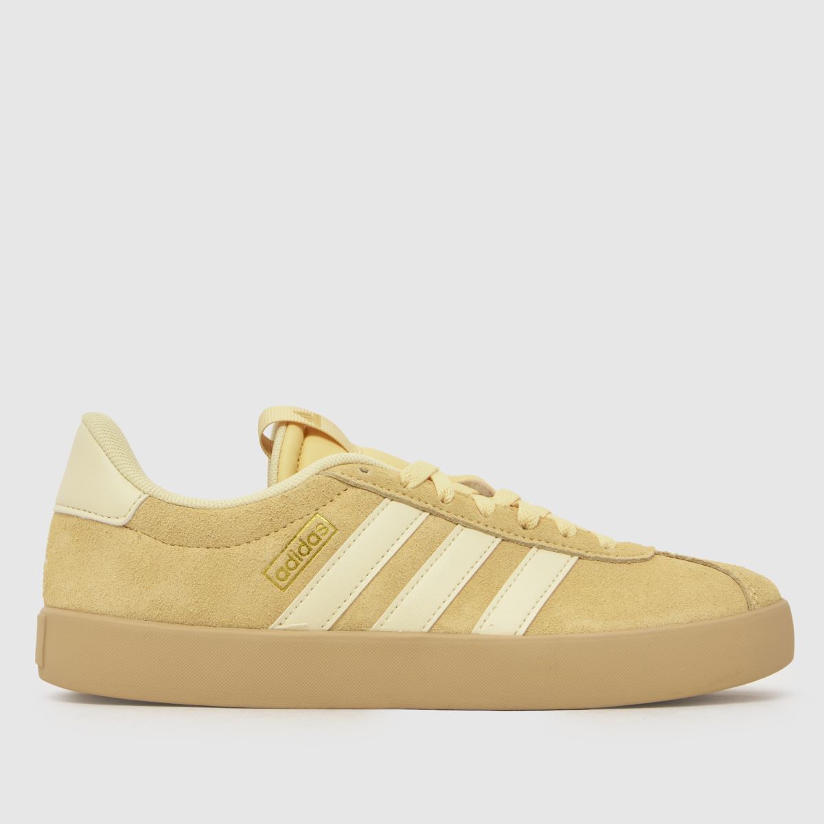 adidas VL Court 3.0 Trainers in Pale Yellow, Size: 7 (EU 40?)