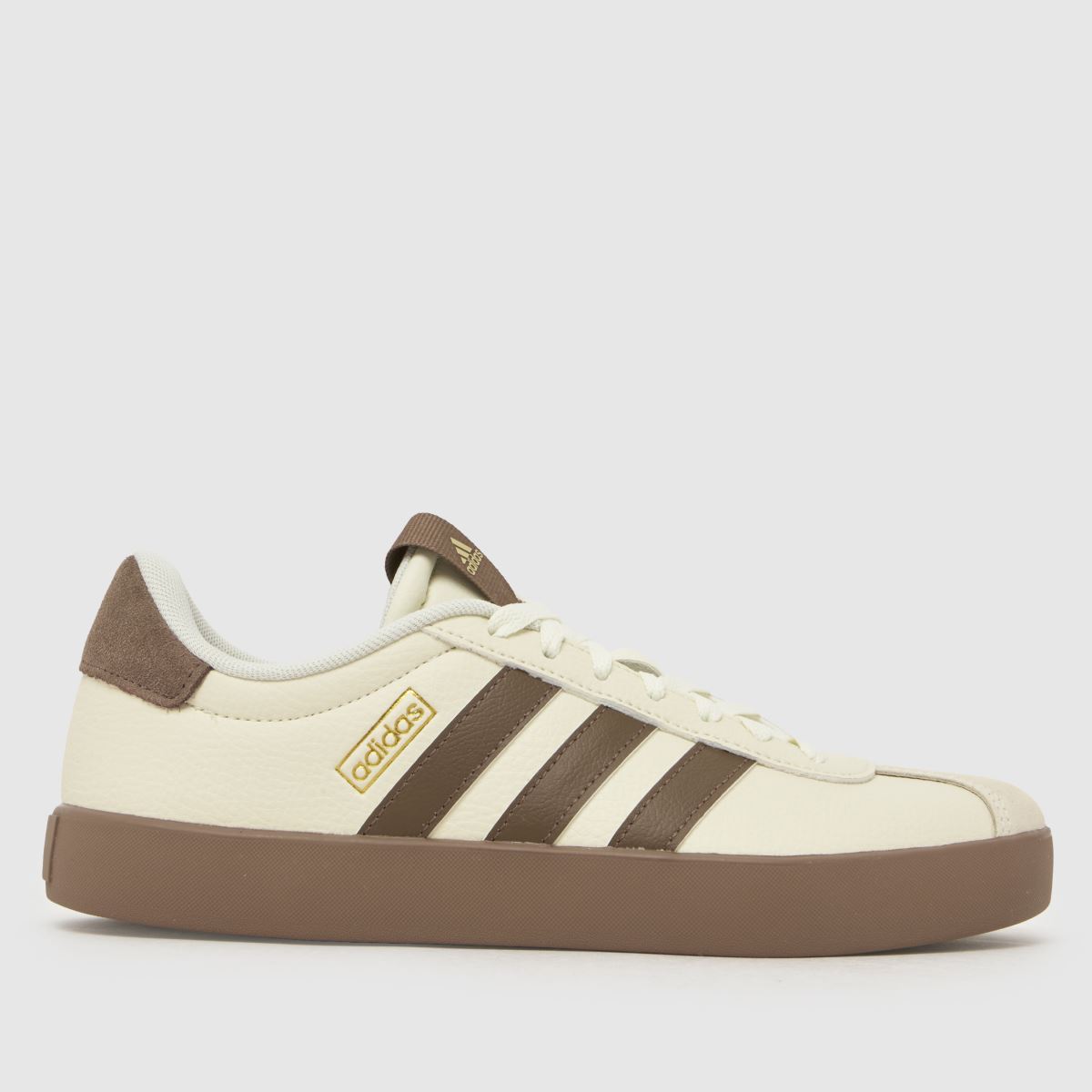 adidas VL Court 3.0 Trainers in Beige & Brown, Size: 7 (EU 40?)