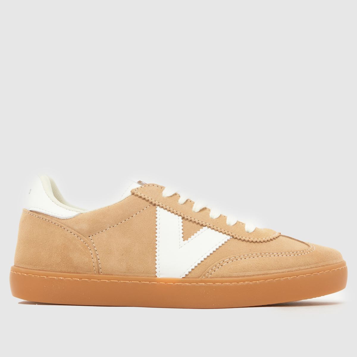 Click to view product details and reviews for Victoria Berl&iacute;n Serraje Retro Trainers In Beige.
