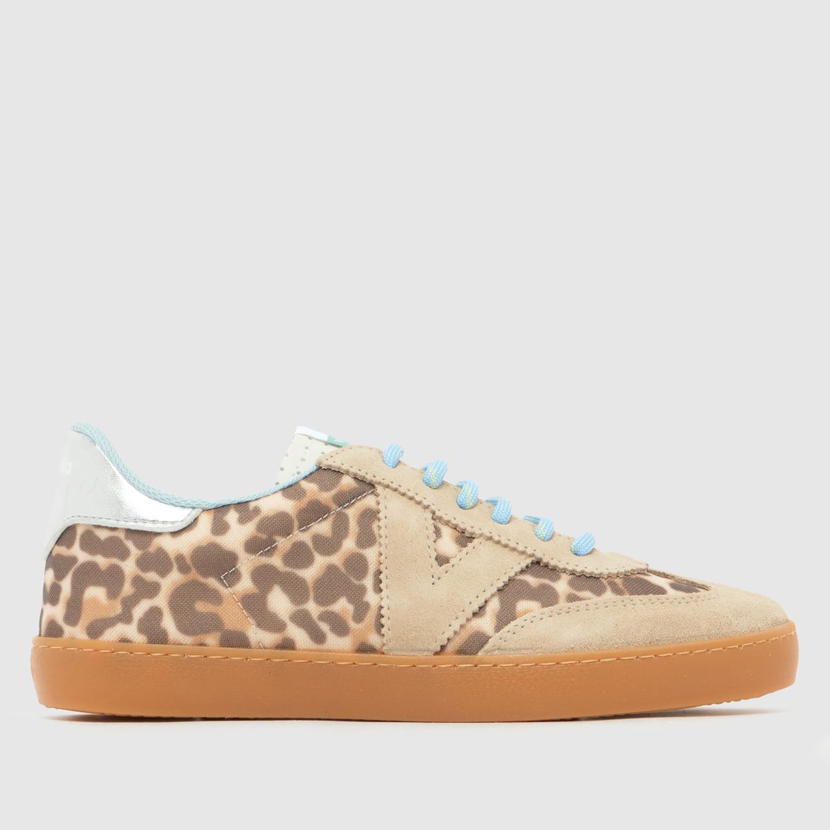 victoria Women’s Berlin Trainers in Brown & Beige, Leopard Print, Leather, Size: 6