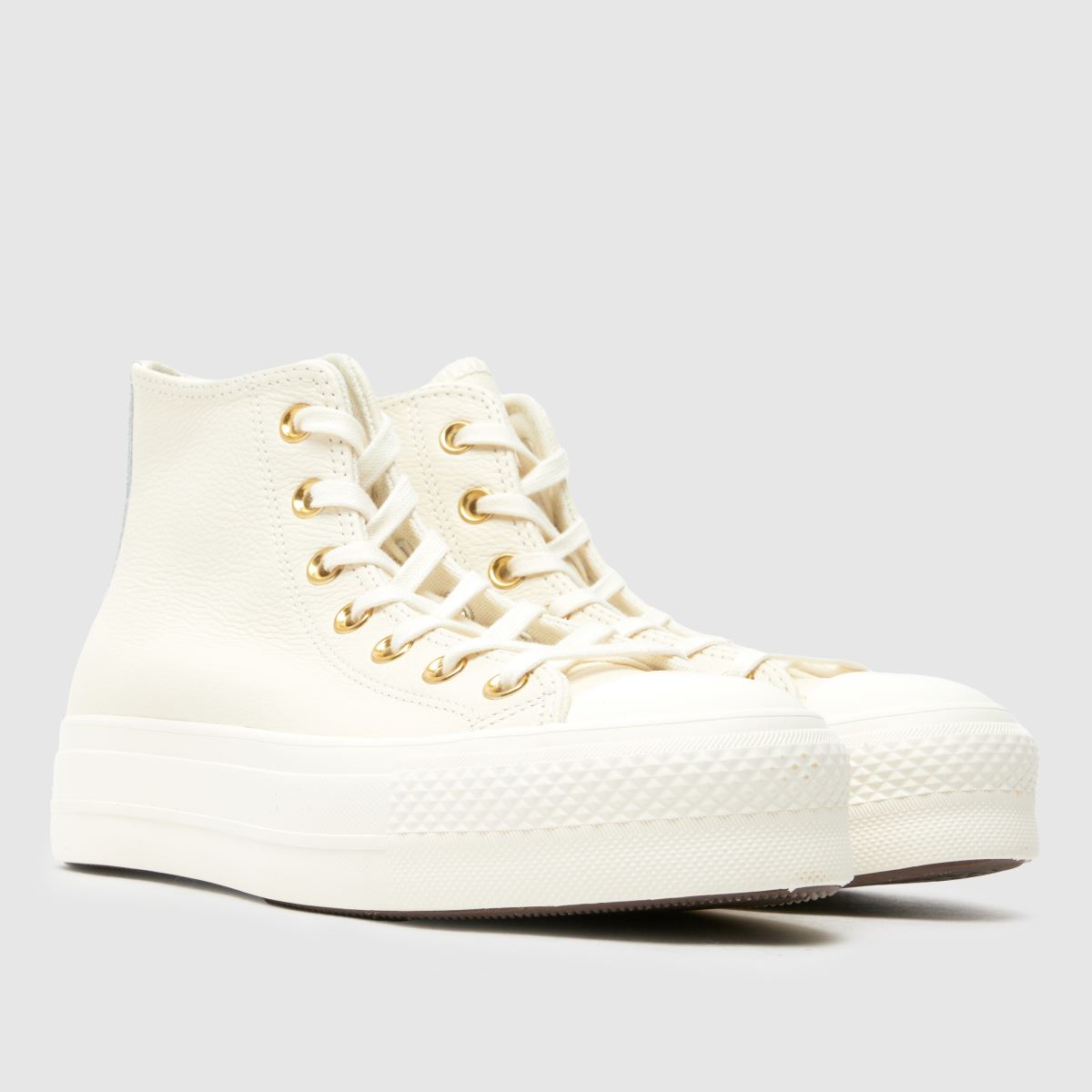 Converse All Star Lift Hi in White & Gold converse Converse All Star Lift Hi in White & Gold 3