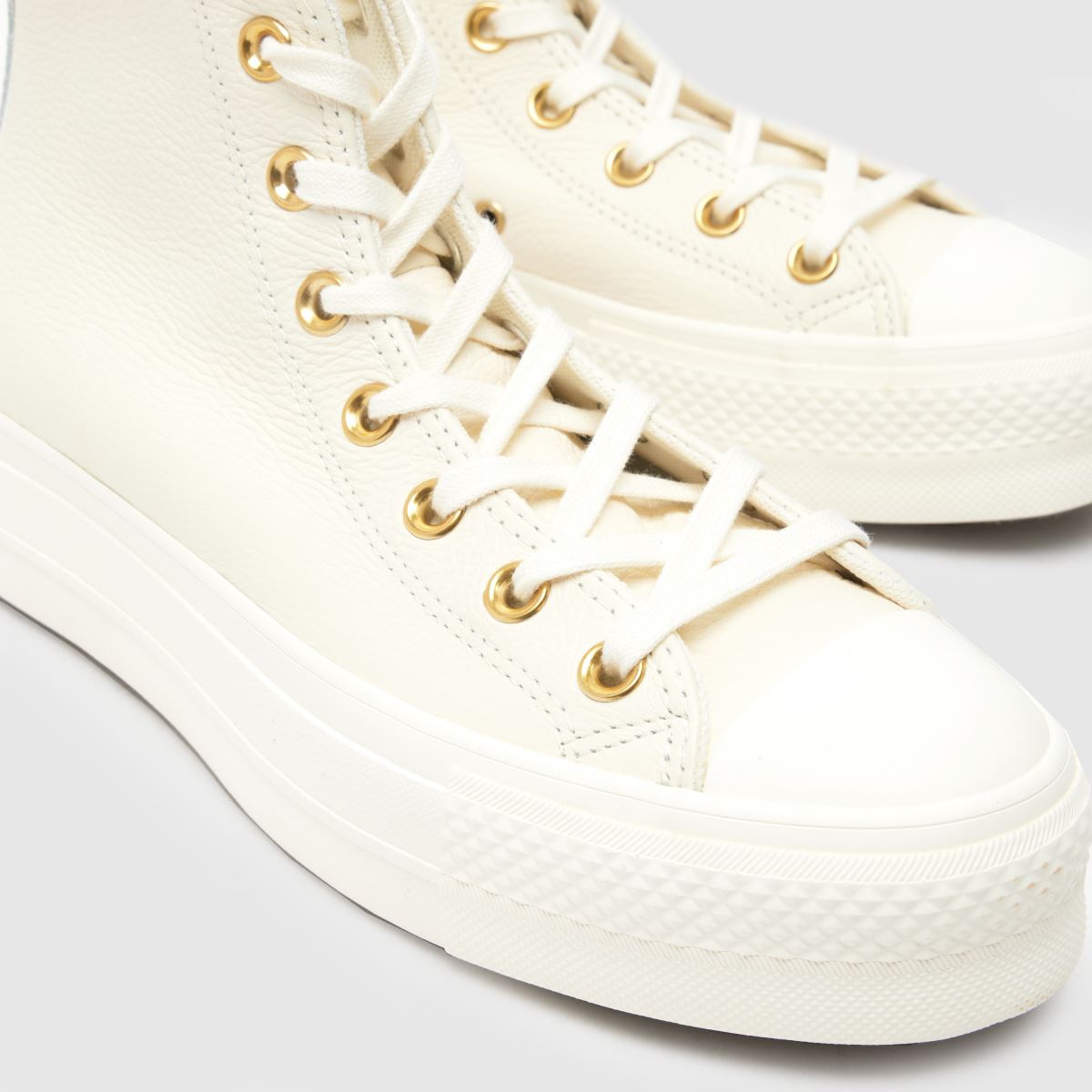 Converse All Star Lift Hi in White & Gold converse Converse All Star Lift Hi in White & Gold 4