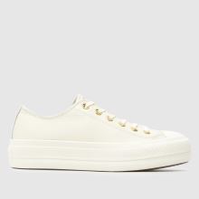 white & gold converse