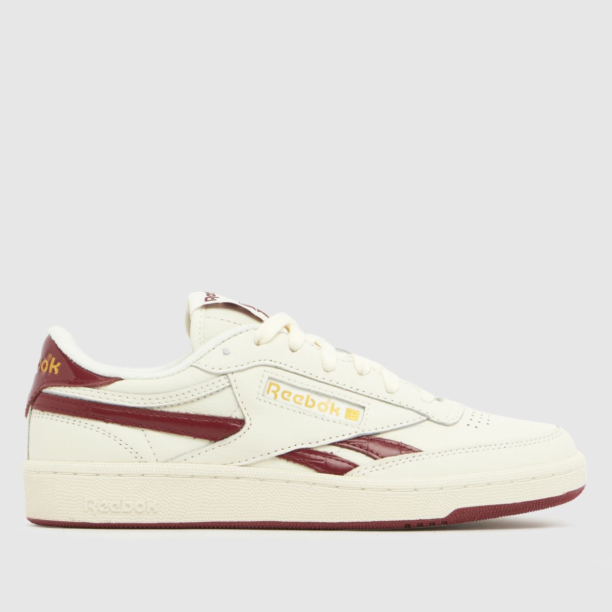 Reebok Club C Revenge Trainers in White & Burgundy