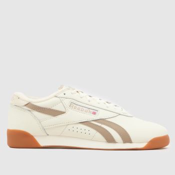 Reebok White & Beige Freestyle Lo Womens Trainers