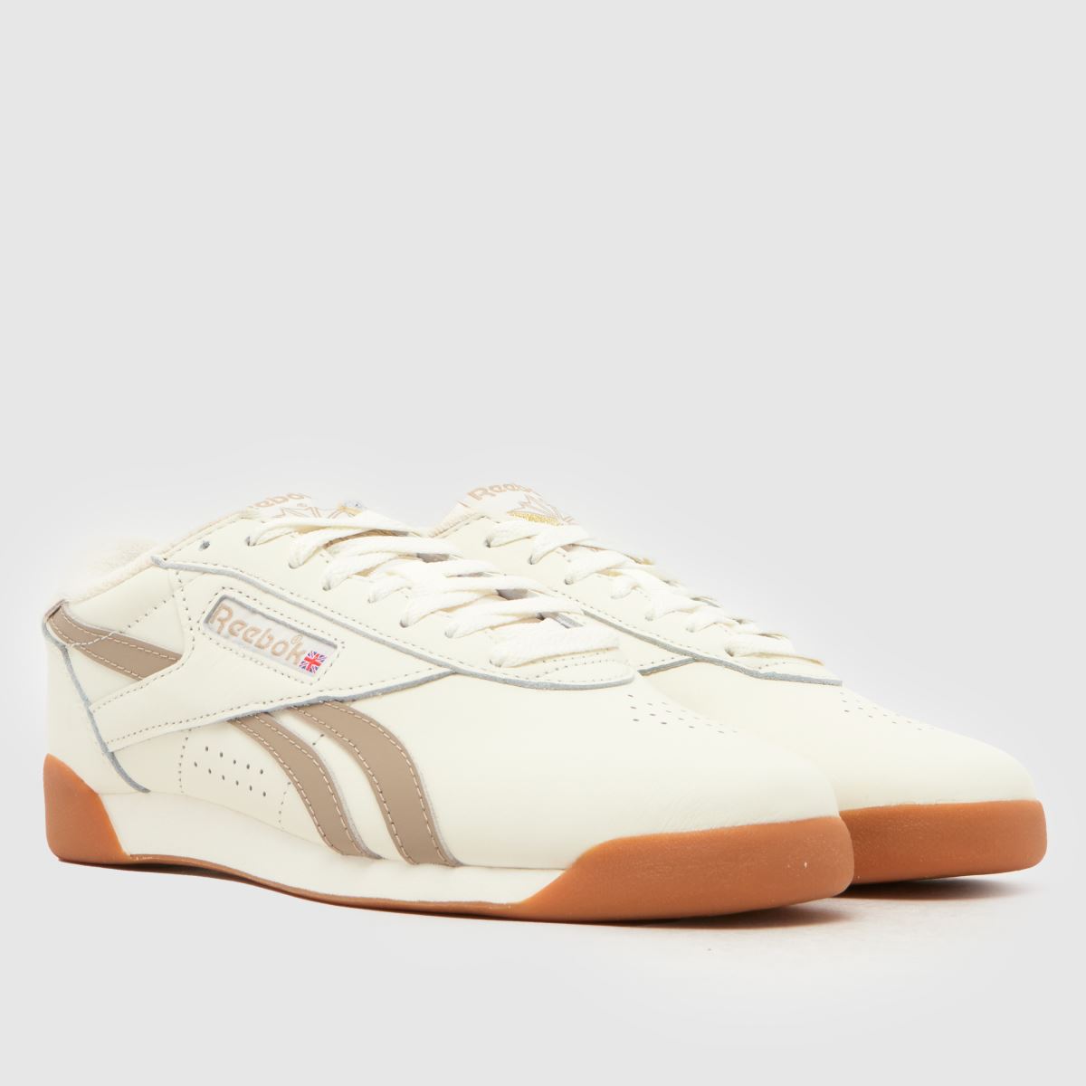 Reebok Freestyle Lo in White & Beige Reebok Freestyle Lo 3
