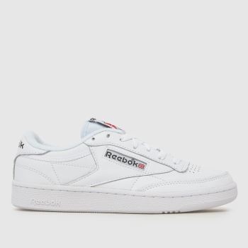 Reebok White & Black Club C 85 Womens Trainers
