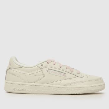 Reebok White & Pink Club C 85 Womens Trainers