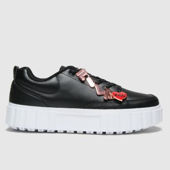 Fila black & white sandblast low pendant trainers Fila black & white sandblast low pendant trainers