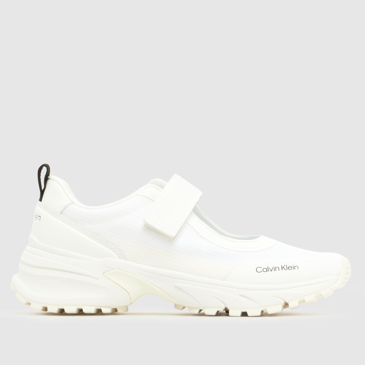 CK Jeans Hike Runner Mary Jane Slipon Trainers in White