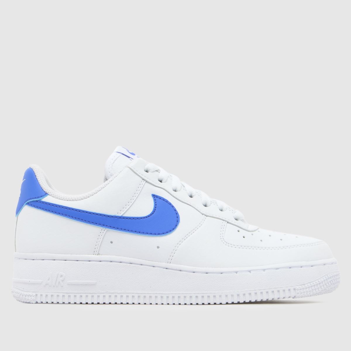 Nike Air Force 1 Trainers in White & Blue