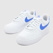 Nike Air Force 1 in White & Blue Nike Air Force 1,3 of 4