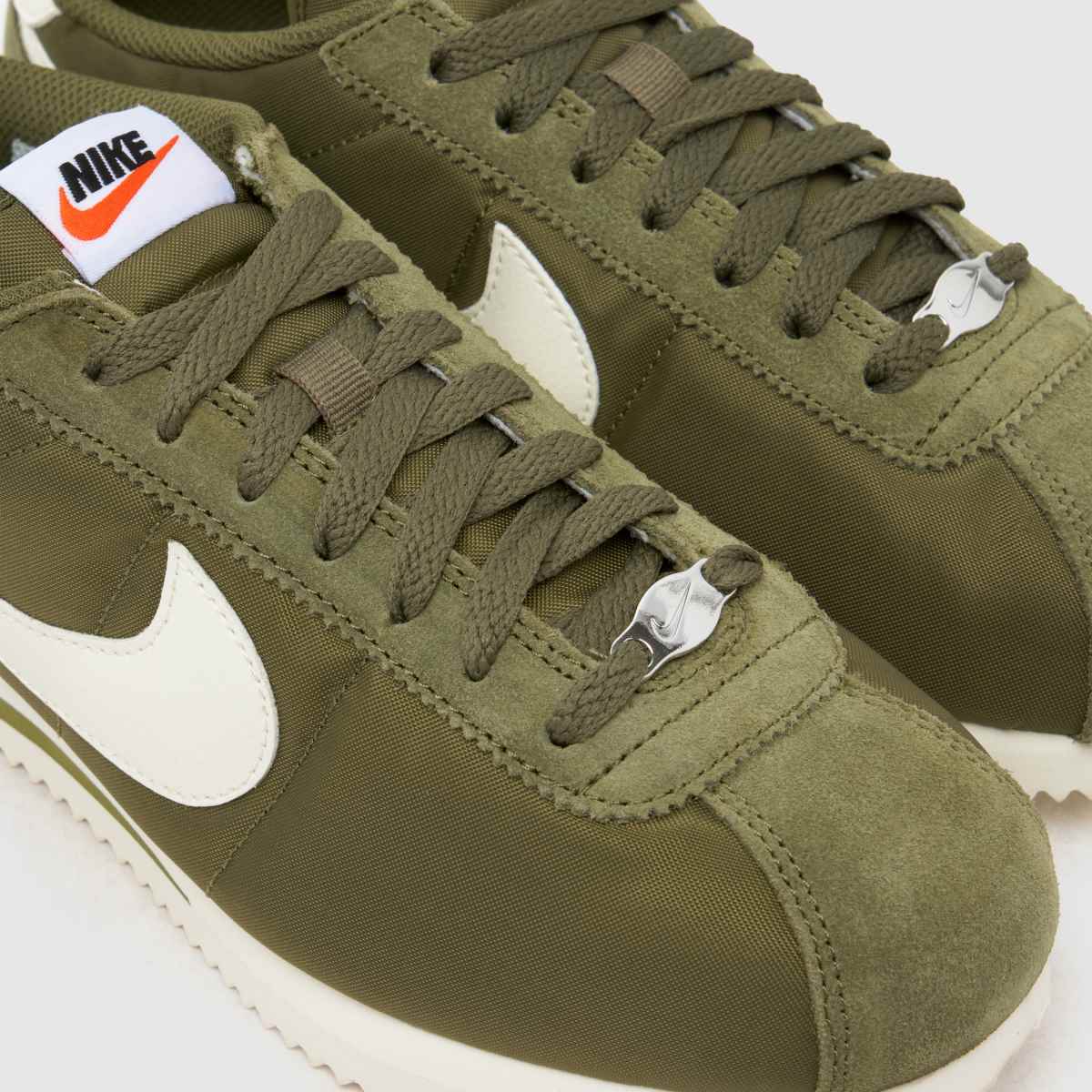nike khaki cortez trainers