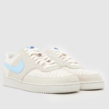 Nike Court Vision in White & Pl Blue Nike Court Vision,2 of 4