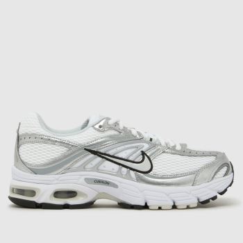 Nike White & Silver Air Max Moto 2K Womens Trainers
