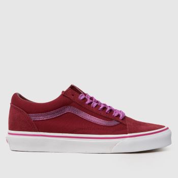Vans Burgundy Old Skool Womens Trainers