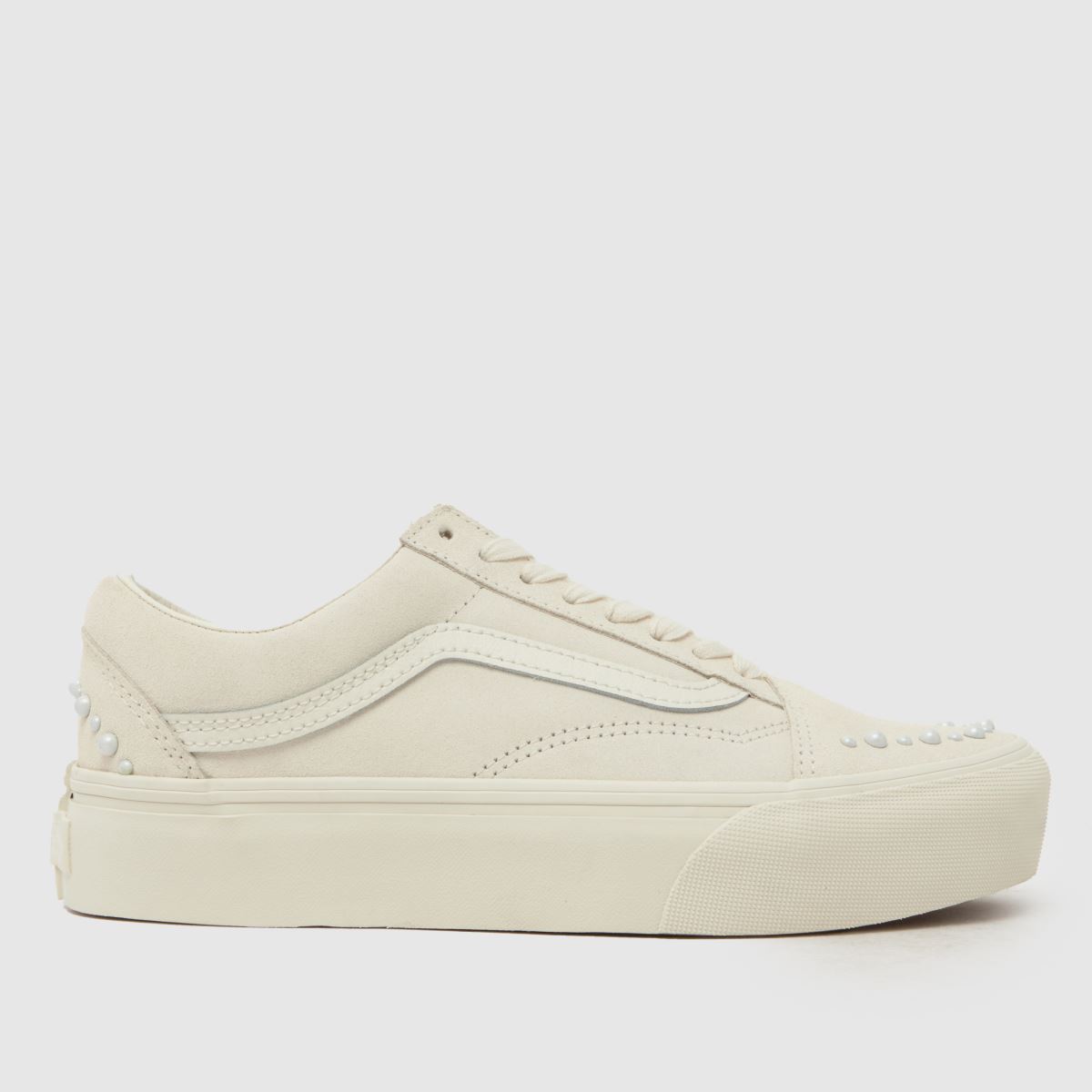 Vans Old Skool Platform Trainers in Off-White