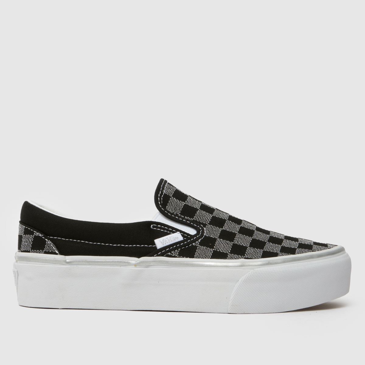 Vans Classic Slip On Platform in Black Grey