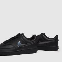 nike white & black court vision low trainers