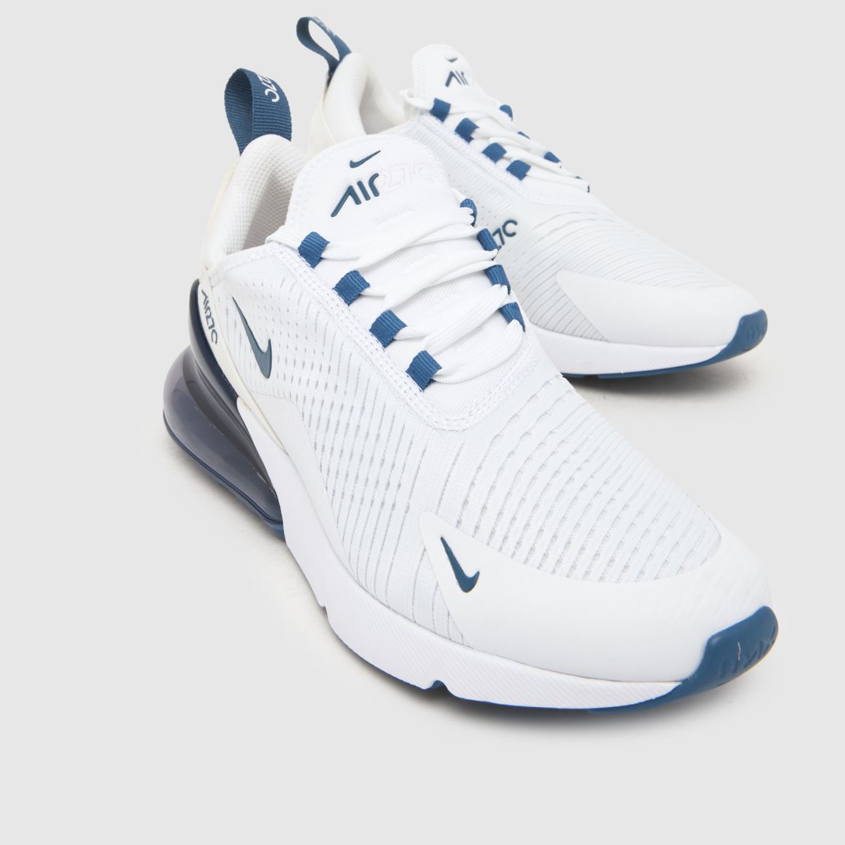 Nike Air Max 270 in White & Navy Nike Air Max 270 4