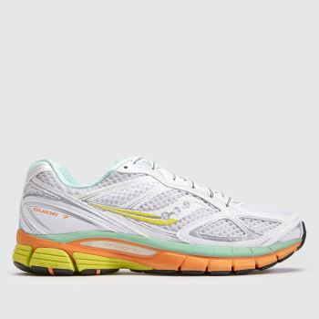 Saucony White Multi Guide 7 Womens Trainers