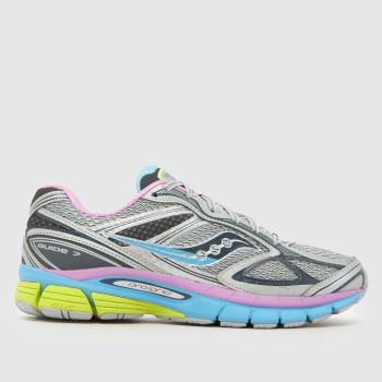 Saucony Grey Multi Guide 7 Womens Trainers