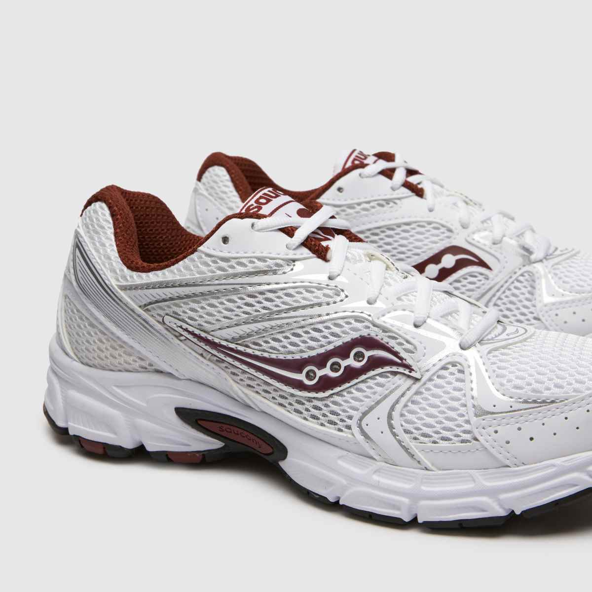 Saucony Ride Millennium in White & Burgundy Saucony Ride Millennium 4