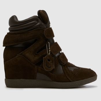 Steve Madden Brown Mavis Wedge Womens Trainers