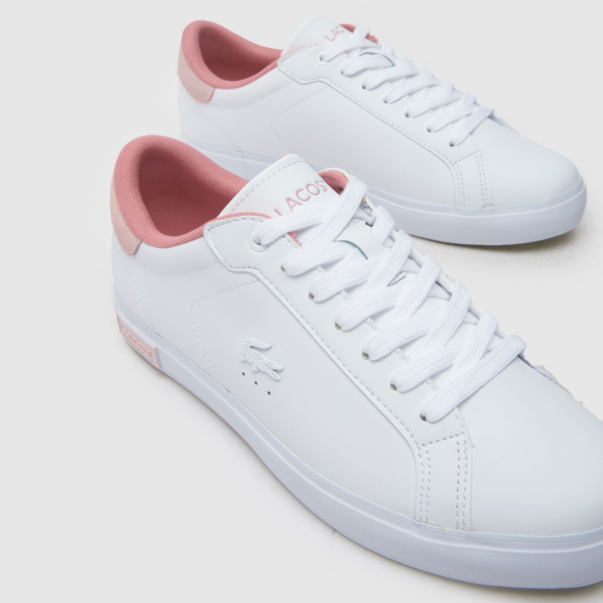 Damen Lacoste Weiß-pink Powercourt Sneaker Lacoste Powercourt 4