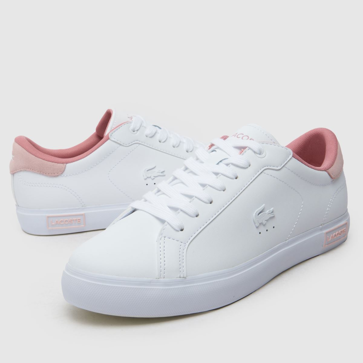 Damen Lacoste Weiß-pink Powercourt Sneaker Lacoste Powercourt 7