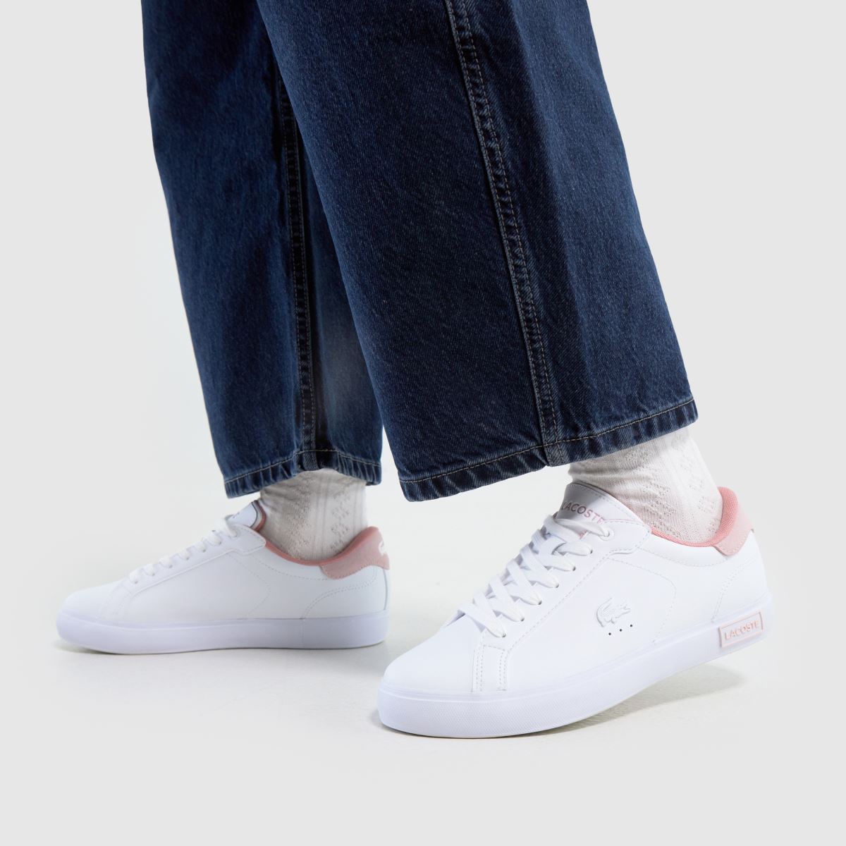 Damen Lacoste Weiß-pink Powercourt Sneaker Lacoste Powercourt 8