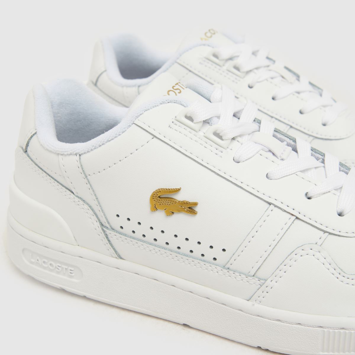 Lacoste Weiss Gold Schuhe Sneaker Low Lacoste Schuhe Damen Gold Lacoste  Weiss Kostenloser