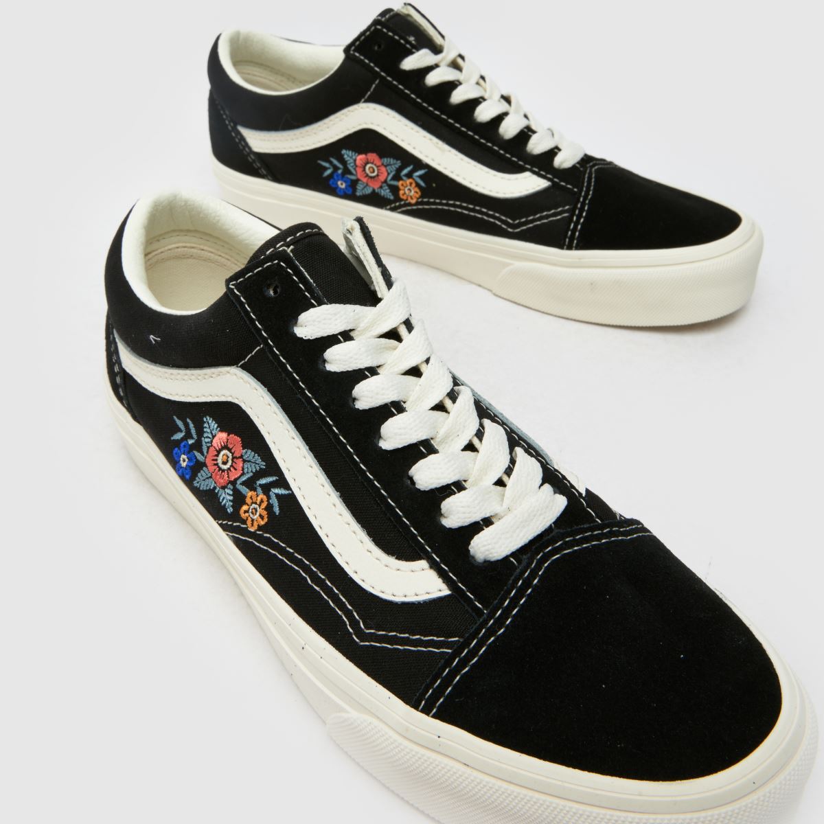 Womens Black Multi Vans Old Skool Trainers | schuh