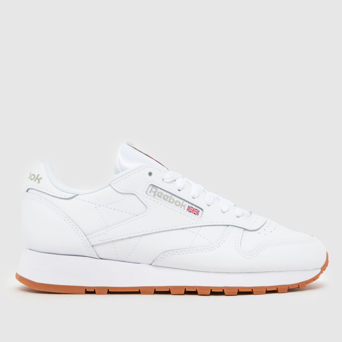 Reebok Classic Leather Trainers in White & grey