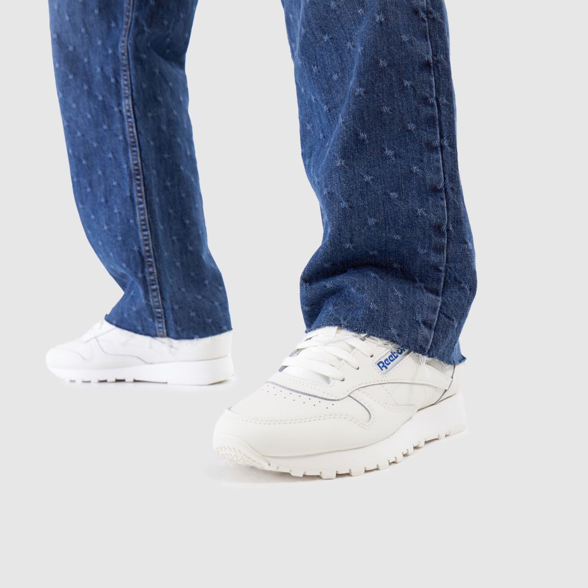 Womens Off-White Multi Reebok Classic Leather Trainers schuh