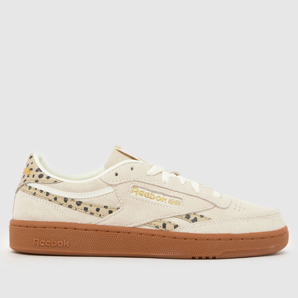 Reebok Women’s Club C Revenge Trainers in White & Brown, Suede, Size: 6