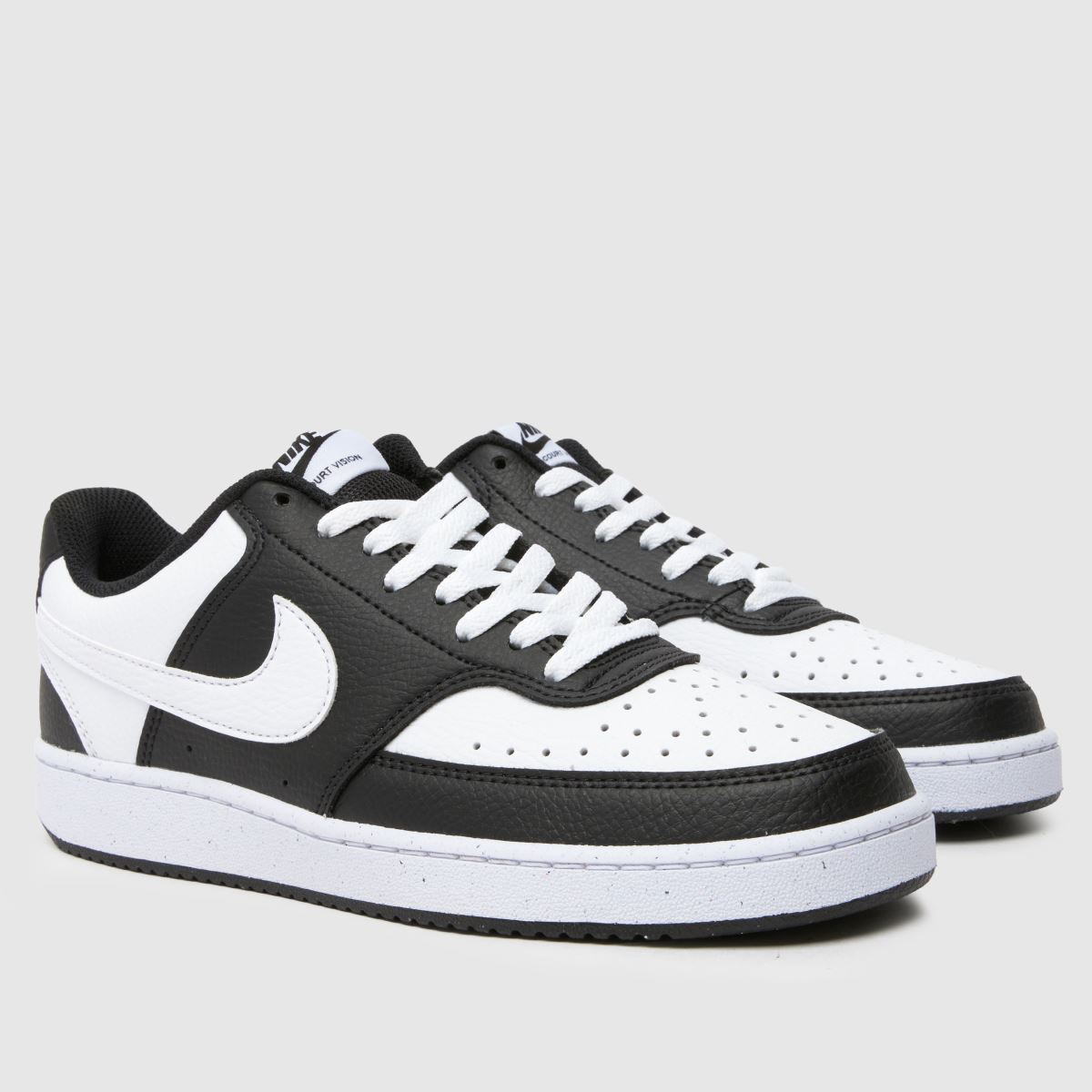 Womens Black & White Nike Court Vision Low Trainers | schuh