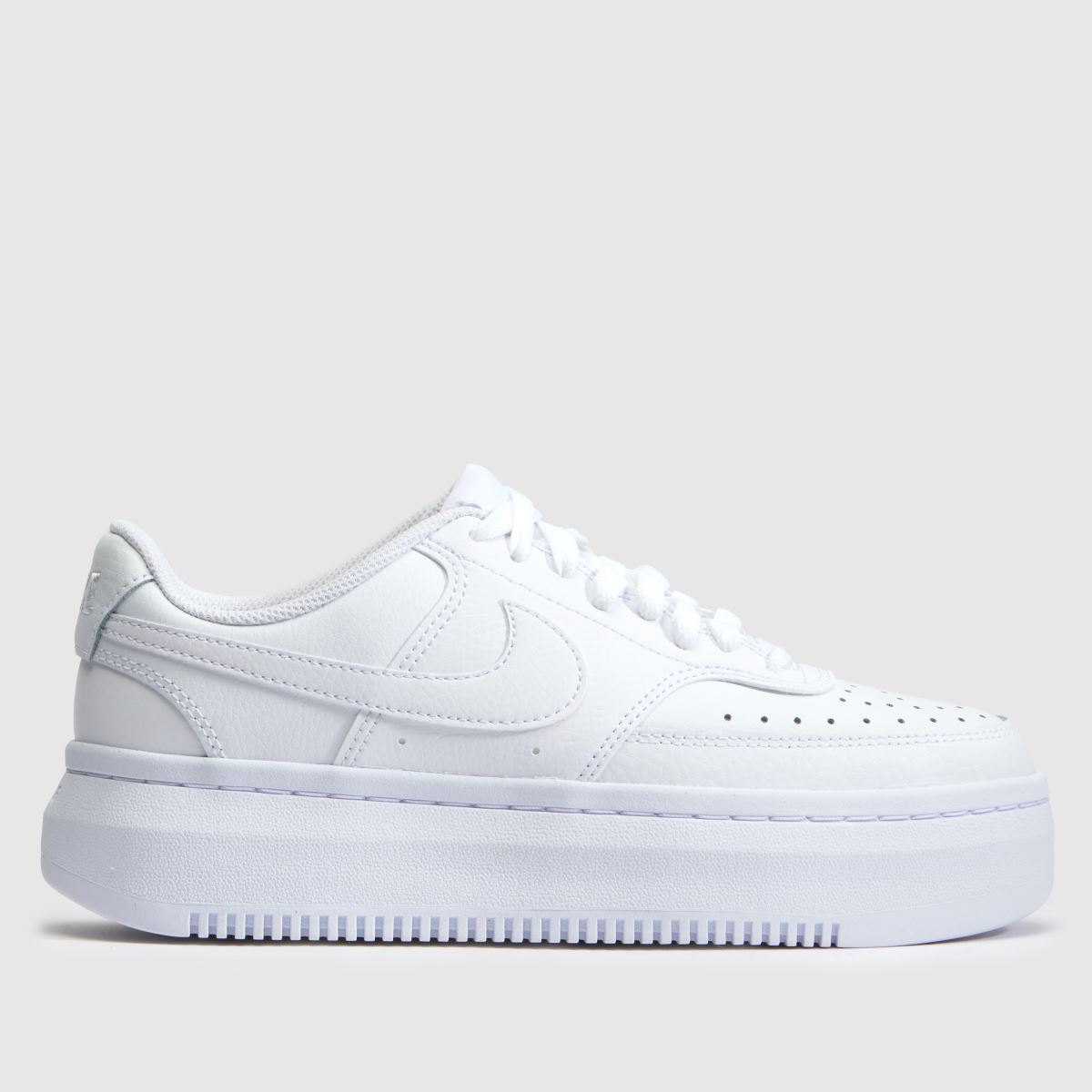 Nike Women's Court Vision Alta Trainers, White/White-White, Size 7, Women