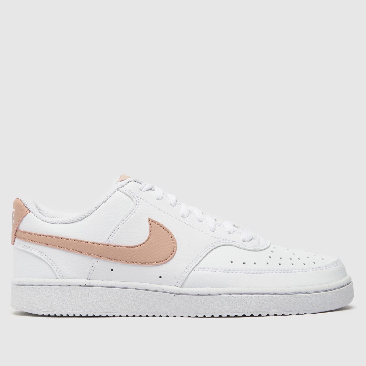 Nike Women's Court Vision Low Next Nature Trainers, White/Pink Oxford, Size 6, Women