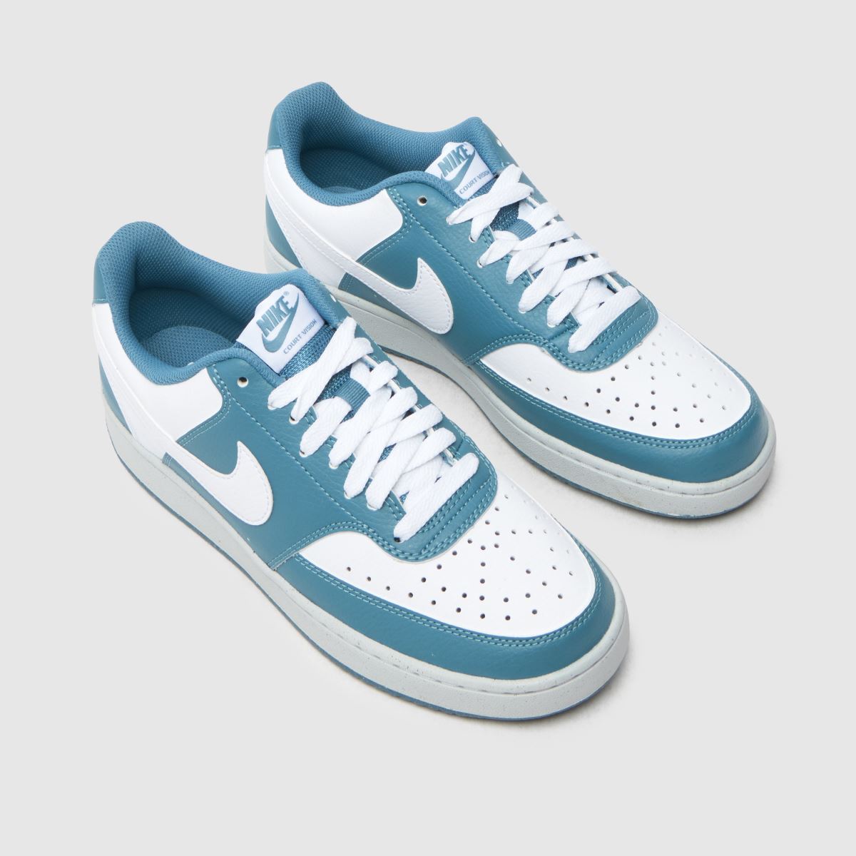 Womens White Blue Nike Court Vision Trainers schuh
