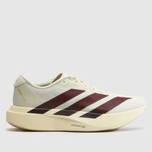 adidas Adizero Evo SL in White & Burgundy adidas Adizero Evo SL,1 of 4