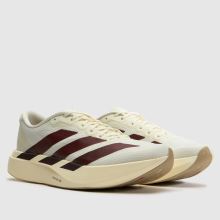 adidas Adizero Evo SL in White & Burgundy adidas Adizero Evo SL,2 of 4